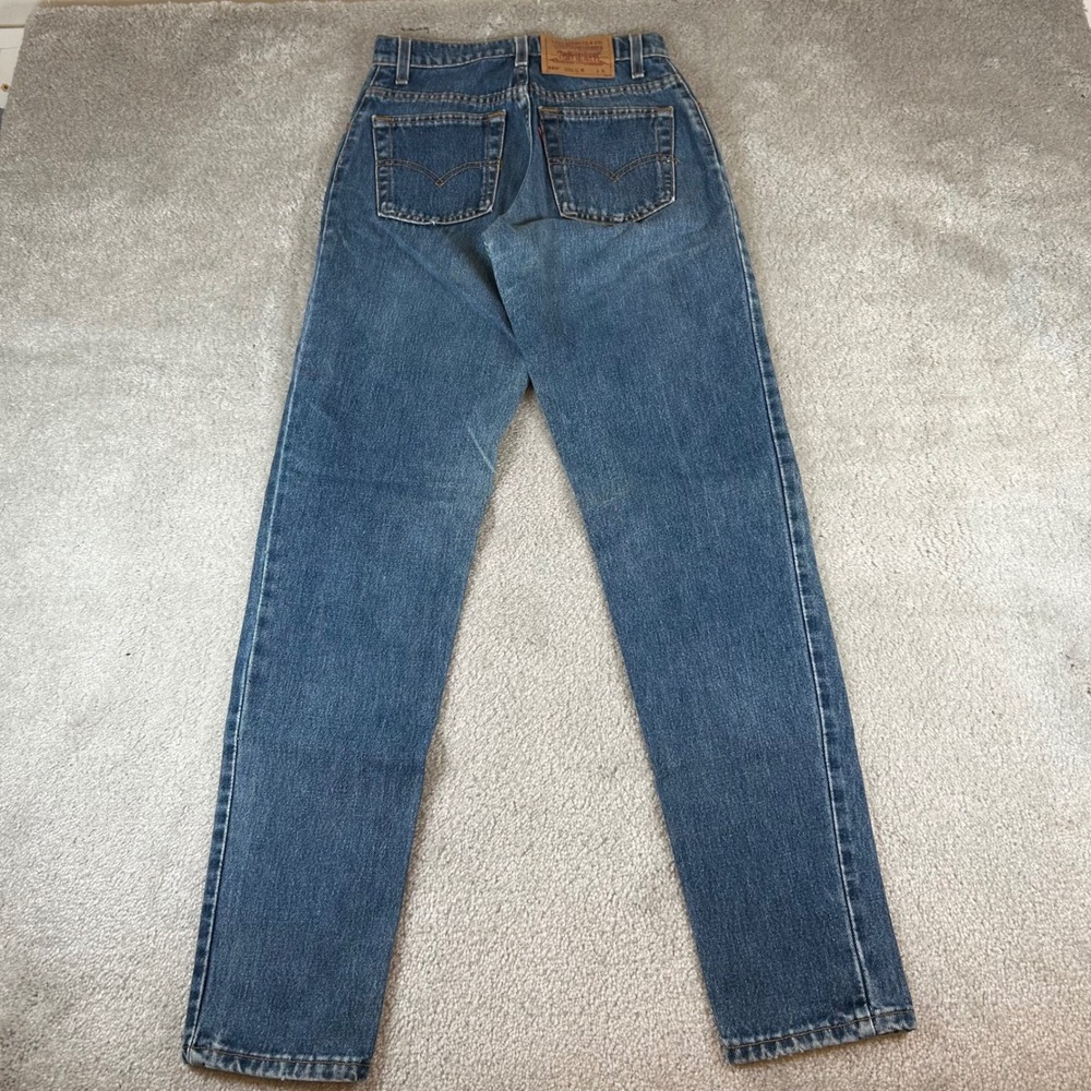 Vintage 90s Levis 550 Relaxed Fit Jeans Kids 3 JR L Blue High Rise Made In USA - Picture 2 of 16